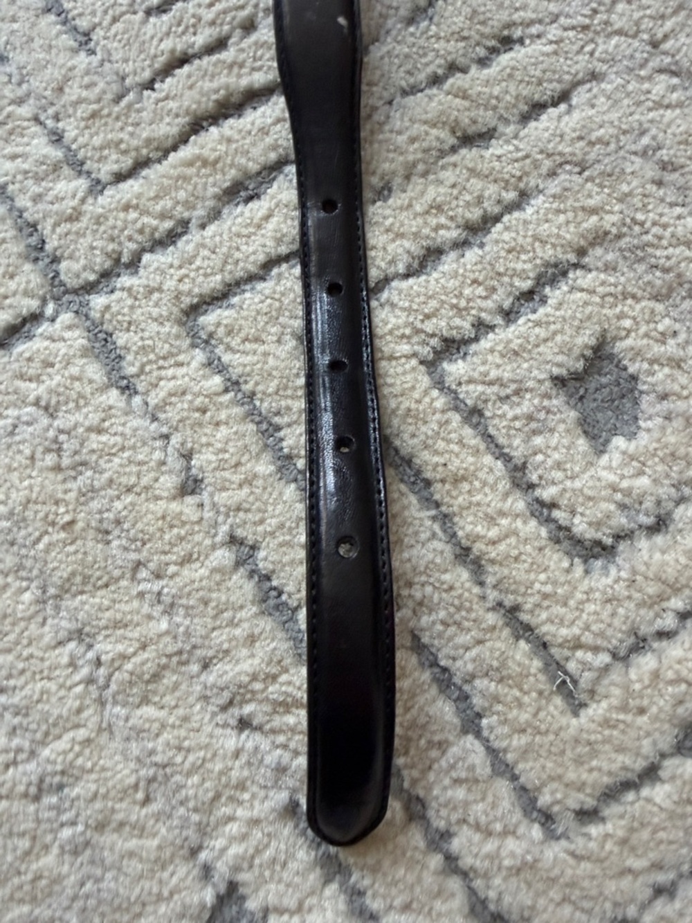 VNTG Fossil Black Leather Belt with Silver Buckle - Picture 7 of 10